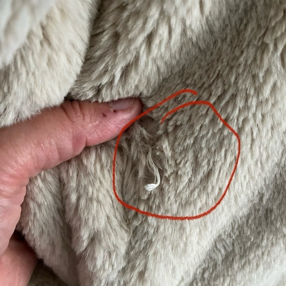 Ever New Cream Teddy Cozy Plush Jacket - size 0 - Picture 11 of 11